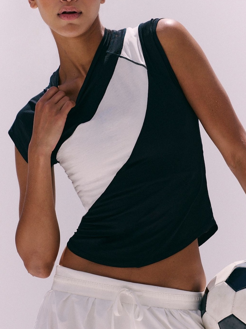 Free People Tempo color block tee in XS